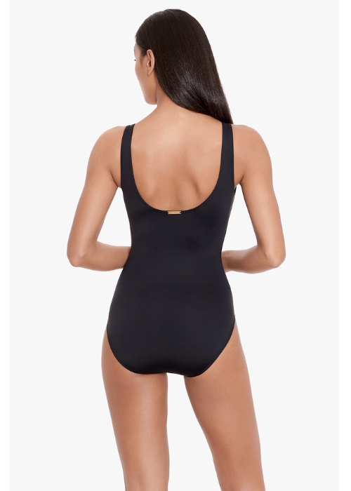 Ralph Lauren Black Ring Front Swimsuit SideZoom 3