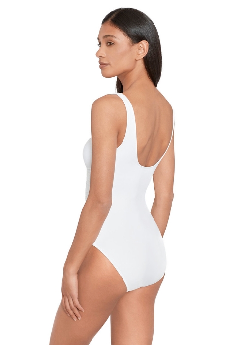 Ralph Lauren White Ring Front Swimsuit SideZoom 2